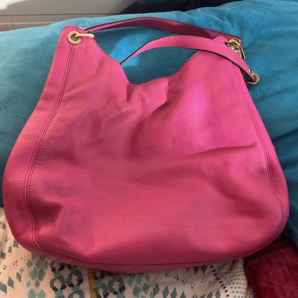 Michael kors large hand bag with dual chain handles or alt.Shoulder strap purse - Picture 3 of 8